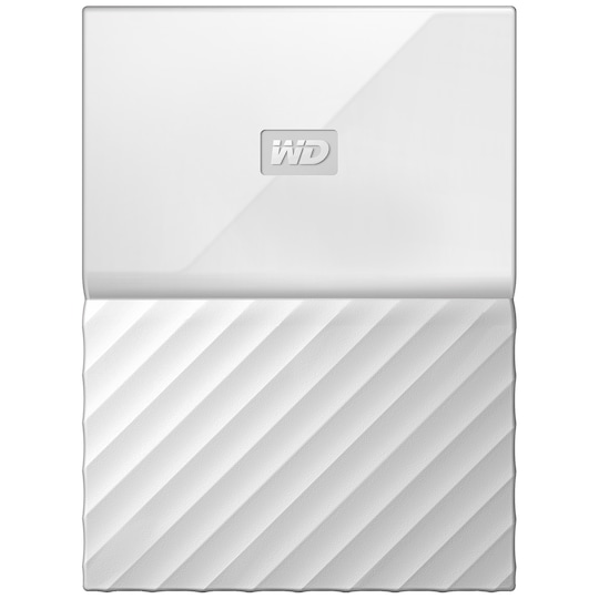 WD My Passport 2 TB bærbar harddisk (hvit)