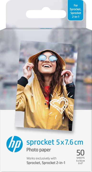 HP Paper Sprocket 2x3 polaroidfilm 50-pakning