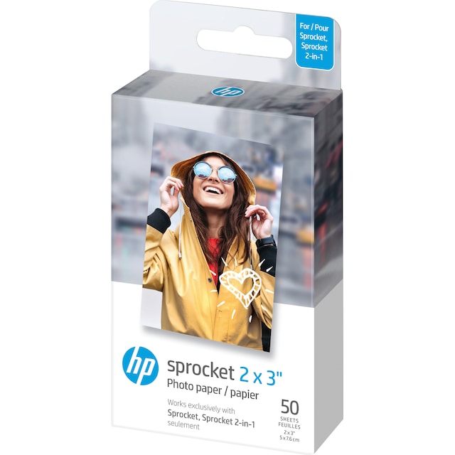 HP Paper Sprocket 2x3 polaroidfilm 50-pakning
