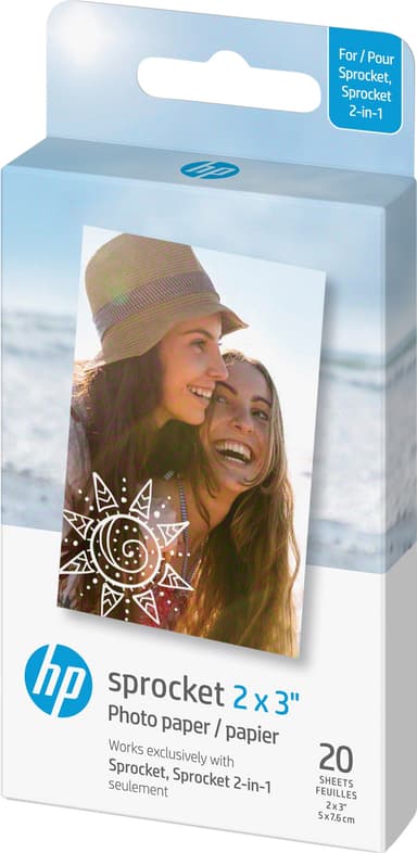 HP Paper Sprocket 2x3 polaroidfilm (20-pakning)