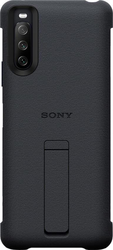 Sony Xperia 10 III Style deksel med stativ (sort)
