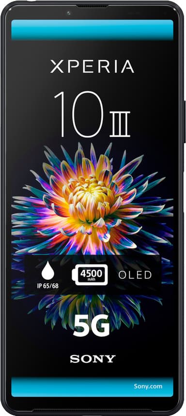 Sony Xperia 10 III - 5G smarttelefon 6/128GB (sort)