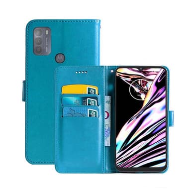 Lommebokdeksel 3-kort Motorola Moto G50  - Lyse blå