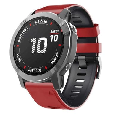 Twin Sport armbånd Garmin Fenix 6X - Rød/svart