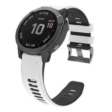 Twin Sport armbånd Garmin Fenix 6X Pro - Hvit/svart