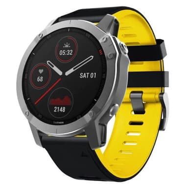 Twin Sport armbånd Garmin Fenix 6 - Svart/gul
