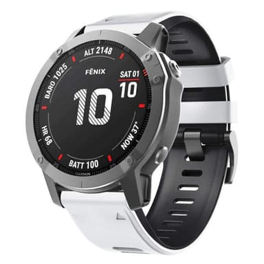 Twin Sport armbånd Garmin Fenix 6X Pro - Hvit/svart