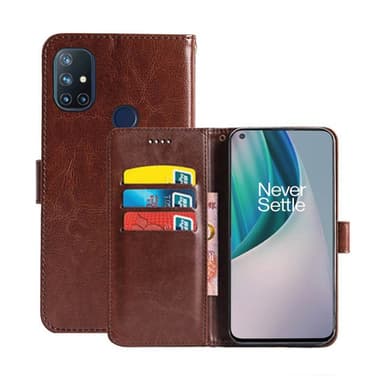 Lommebokdeksel 3-kort OnePlus Nord N10  - brun