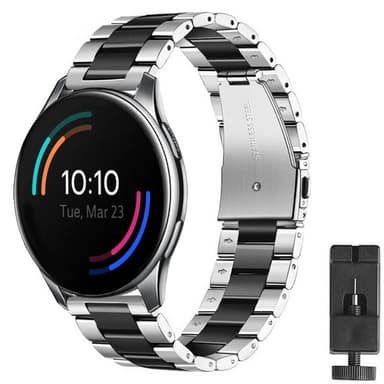 Rustfritt stål armbånd OnePlus Watch 46mm - Sv/Silver