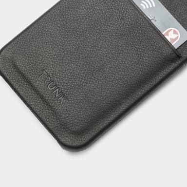 Trunk iPhone 12/iPhone 12 Pro Deksel Leather Backcover Svart