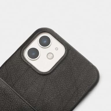 Trunk iPhone 12/iPhone 12 Pro Deksel Leather Backcover Svart