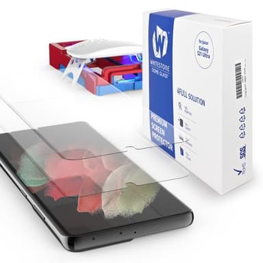 Whitestone Dome Samsung Galaxy S21 Ultra Skjermbeskytter Dome Glass 2-pack E-JIG