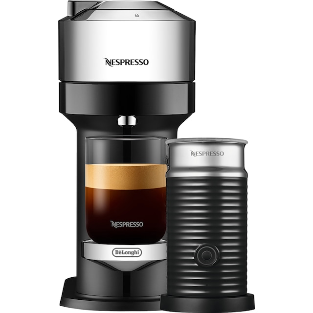 NESPRESSO® Vertuo Next kaffemaskin fra DeLonghi Bundle, Krom