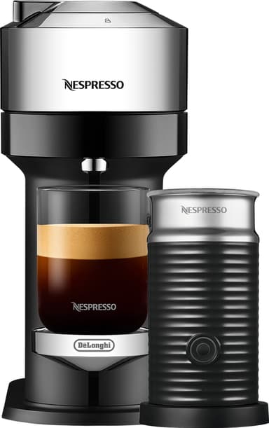 NESPRESSO® Vertuo Next kaffemaskin fra DeLonghi Bundle, Krom