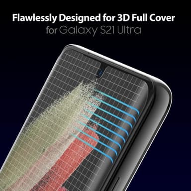 Whitestone Dome Samsung Galaxy S21 Ultra Skjermbeskytter Dome Glass 2-pack E-JIG