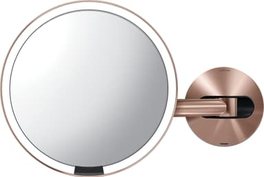 Simplehuman smart sminkespeil med sensor og montering (roségull)
