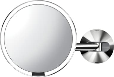 Simplehuman smart sminkespeil med sensor og montering (polert stål)