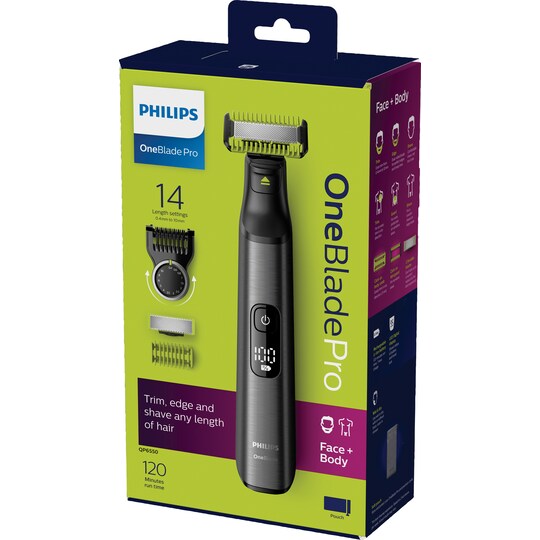 Philips OneBlade Pro skjegg- og kroppstrimmer QP655015
