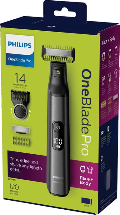 Philips OneBlade Pro skjegg- og kroppstrimmer QP655015