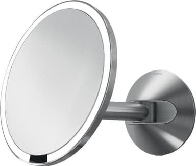 Simplehuman sensor smart sminkespeil med feste (børstet stål)