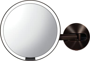 Simplehuman sensor smart sminkespeil med feste (mørk bronse)