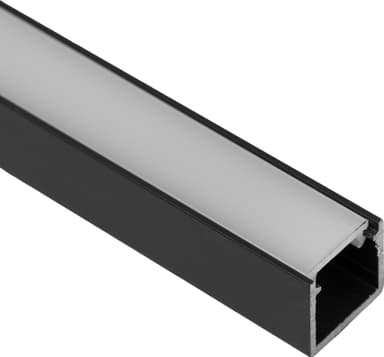 Loox5 aluminiumsprofil overflatemontering LED-lysstripe, 13 mm (sort)