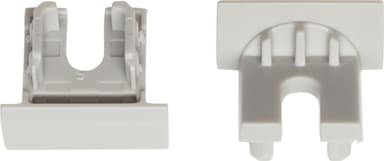 Loox5 endestykker til innfelt aluminiumsprofil, 17 mm (sølv)