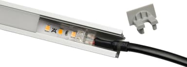 Loox5 endestykker til innfelt aluminiumsprofil, 17 mm (sølv)