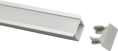 Loox5 endestykker til innfelt aluminiumsprofil, 17 mm (sølv)