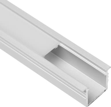 Loox5 innfelt aluminiumsprofil LED-lysstripe, 17 mm (sølv)