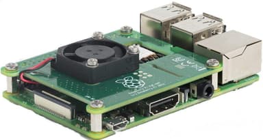 Raspberry Pi PoE HAT, offisiell, for Pi 3 Model B +, montert vifte