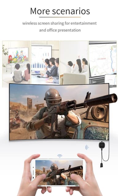 Trådløs HDMI-skjermadapter TV-dongle 4K