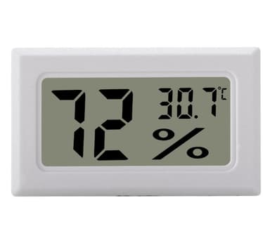 Mini LCD Hygrometer / Termometer Hvit