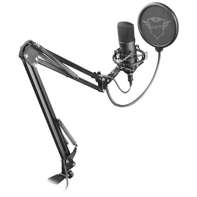 Trust GTX252 Emita Plus strømmemikrofon Streaming og Trust Emita USB studio mikrofon Streaming og opptak gaming
