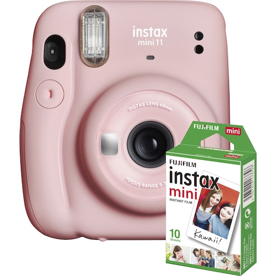 Fujifilm Instax Mini 11 kompaktkamera (rosa, 10 bilder inkl.)