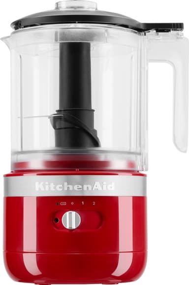 KitchenAid trådløs mini foodprosessor 5KFCB519EER (empire red)