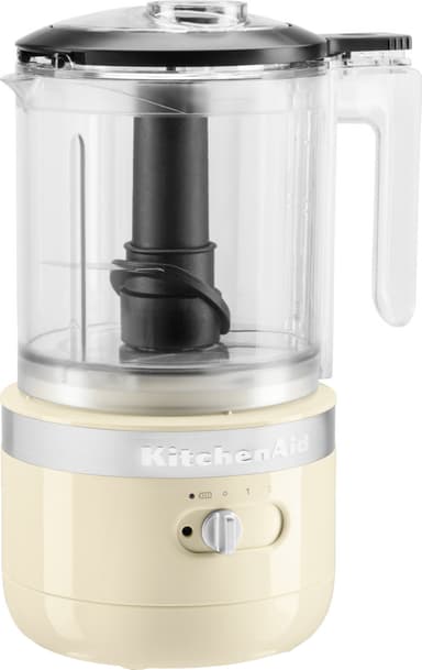 KitchenAid trådløs mini foodprosessor 5KFCB519EAC (kremhvit)