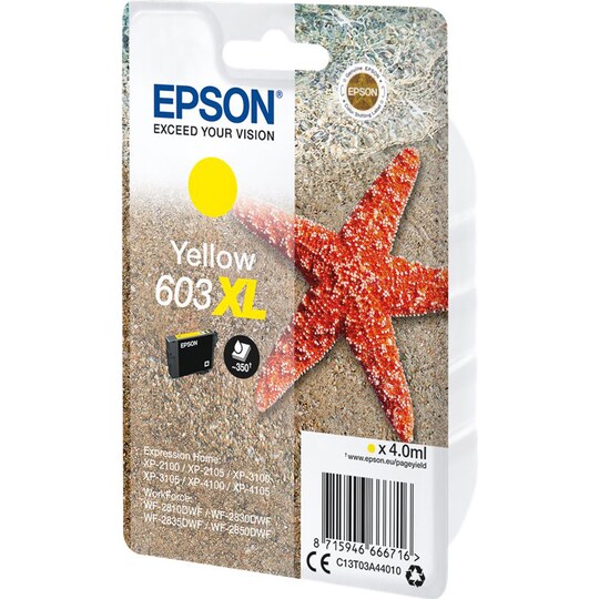 Epson 603 XL gul blekkpatron