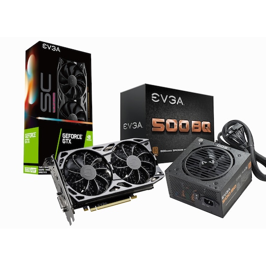 EVGA GeForce GTX 1660 SUPER SC ULTRA GAMING + EVGA 500W BQ PSU BU