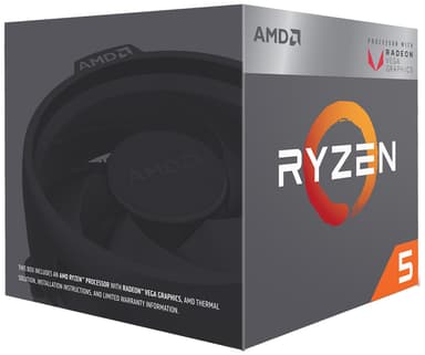 AMD Ryzen™ 5 2400G APU med Vega 11-grafikk (boks)