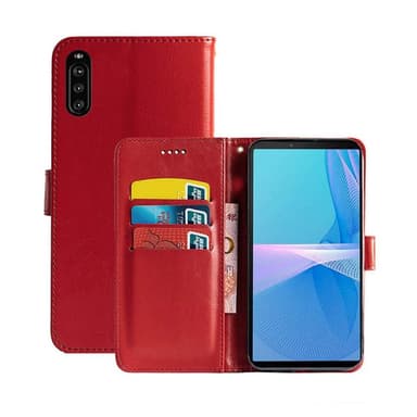Lommebokdeksel 3-kort Sony Xperia 10 III  - RØD