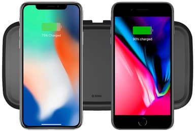 Zens Qi 30W dobbel trådløs ladematte (sort)