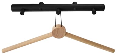 Smart knopplist i ek - 3 knoppar - svart