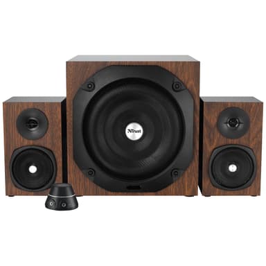 Trust Vigor 2.1 subwoofer høyttalersett (brun) Trust Vigor 2.1 subwoofer høyttalersett (brun)