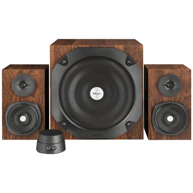 Trust Vigor 2.1 subwoofer høyttalersett (brun)