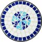 Balkongbord blomsterbord Mosaik - hvit/blå