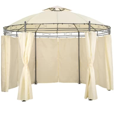 Hagepaviljong rund 350 cm - beige
