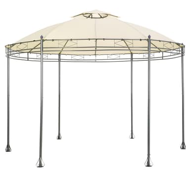 Hagepaviljong rund 350 cm - beige