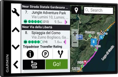 Garmin CamperVan GPS til små campingvogner og bobiler (sort)
