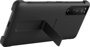 Sony Xperia 1 III Style Style deksel med stativ (sort)